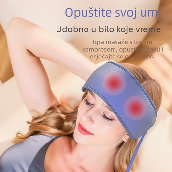 Jacqui Traka za masažu glave 678 USB napajanje, Kontrola gumbom, 4 brzine, Topla kompresija