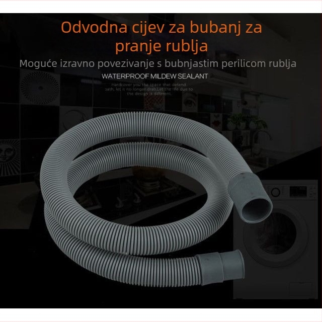 Huxin LMJD dvostruki ravni odvodni cijev za perilicu rublja – PVC, nominalni tlak 2, radna temperatura 20–40°C, ugrađena instalacija