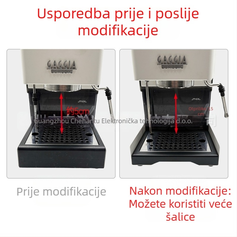 Gaggia prilagodbeni pribor za niski odvodi drvnika – ABS, moderan minimalistički stil, modifikacija; kompatibilno s Gaggia aparatima; pogodno za barove, restorane, dom, kafiće
