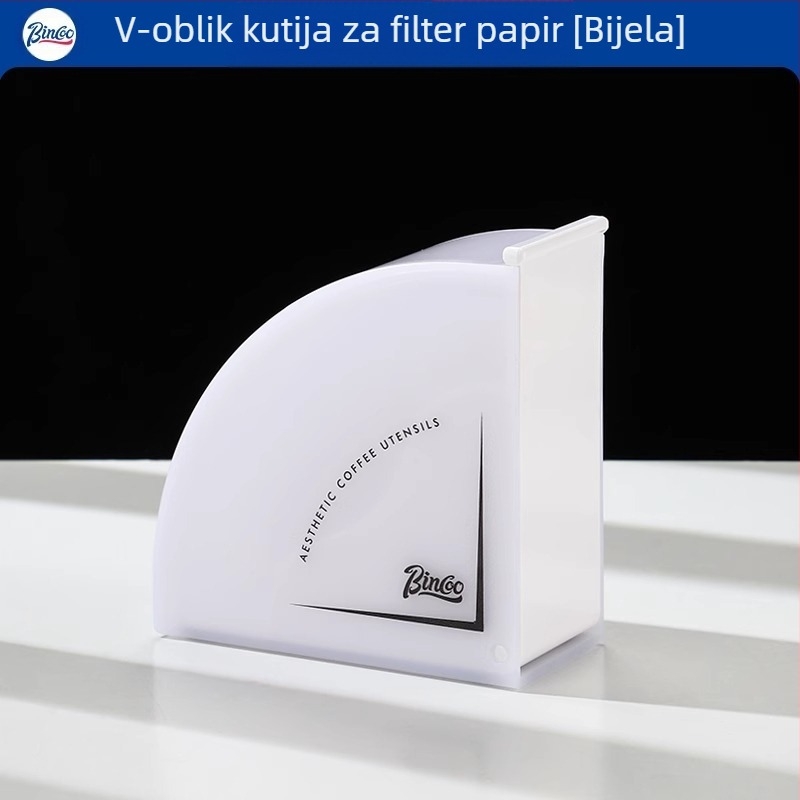 Bincoo ABS kutija za papirnate filtre za kavu V60 – držač papirnih filtera, zaštita od prašine, za kućnu ili kafić upotrebu