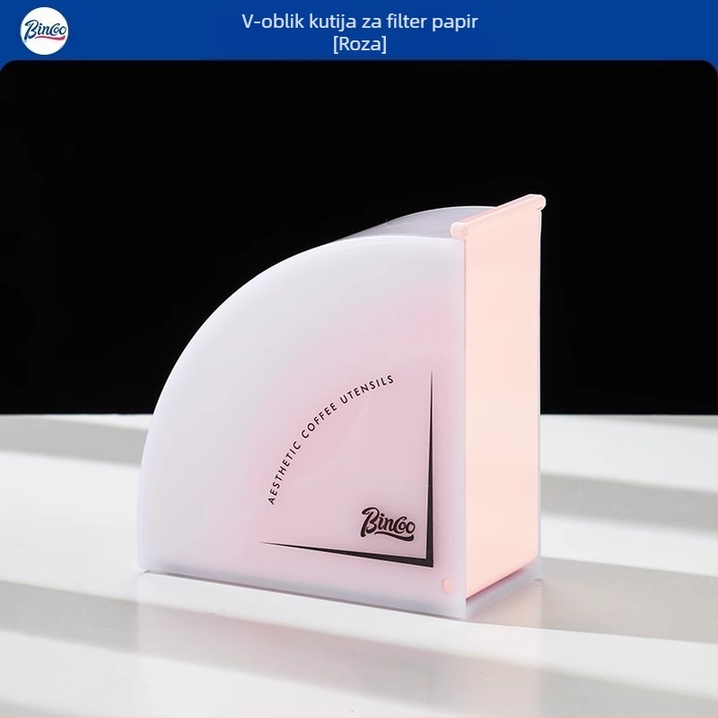 Bincoo ABS kutija za papirnate filtre za kavu V60 – držač papirnih filtera, zaštita od prašine, za kućnu ili kafić upotrebu