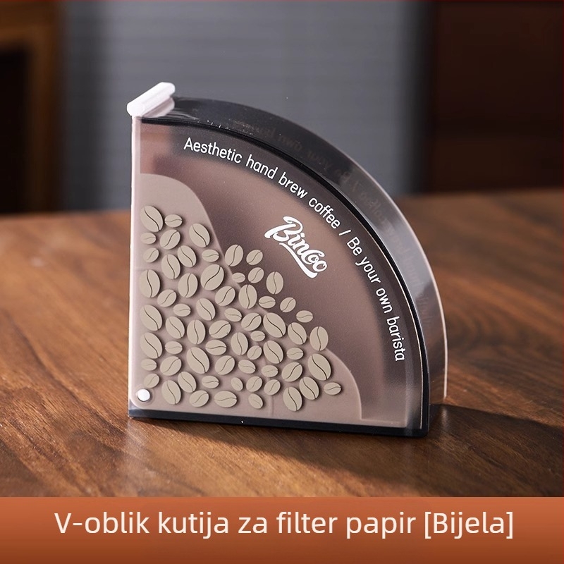 Bincoo ABS kutija za papirnate filtre za kavu V60 – držač papirnih filtera, zaštita od prašine, za kućnu ili kafić upotrebu