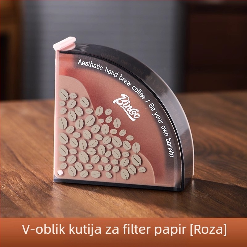 Bincoo ABS kutija za papirnate filtre za kavu V60 – držač papirnih filtera, zaštita od prašine, za kućnu ili kafić upotrebu