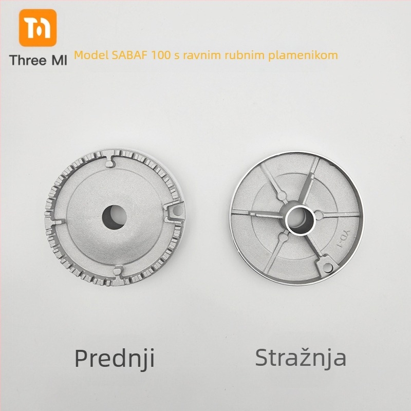 Željezni poklop za plinsku ploču + set raspodjeljivača plamena — ručna ugradnja • Marka: threemi • Model: Flat fire cover + flame distributor set • Neto težina: 500 g