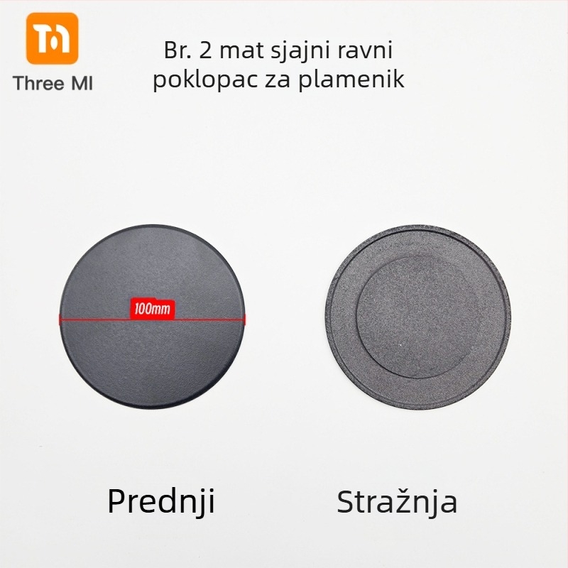 Željezni poklop za plinsku ploču + set raspodjeljivača plamena — ručna ugradnja • Marka: threemi • Model: Flat fire cover + flame distributor set • Neto težina: 500 g