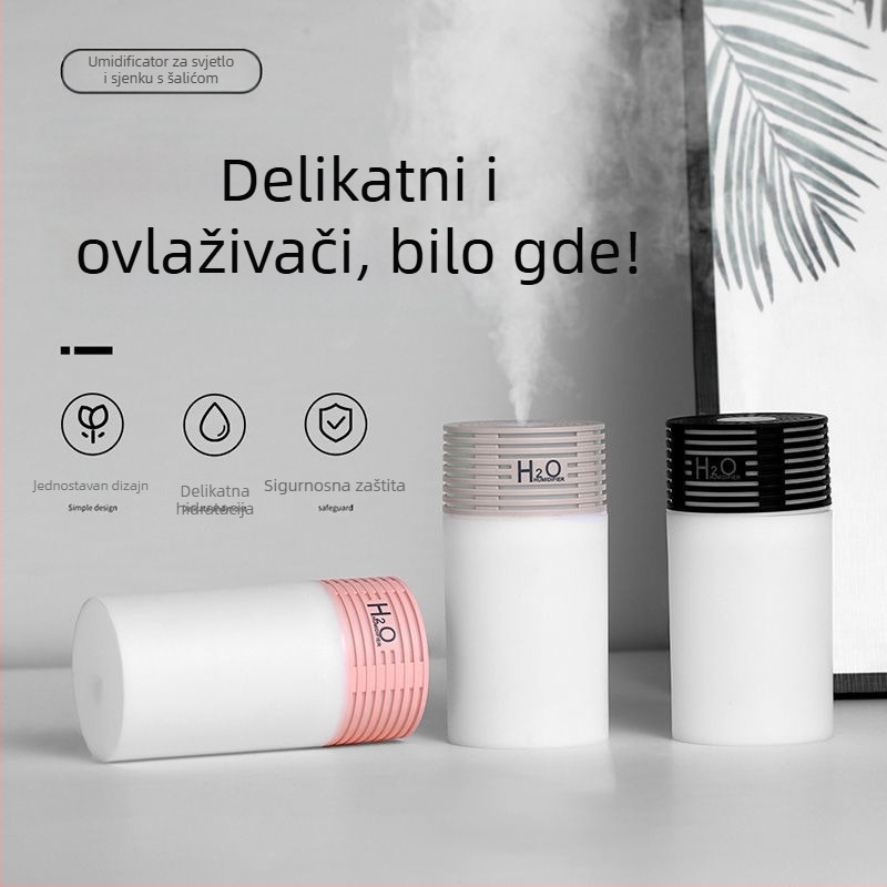 Automobilski ovlaživač s aromom i pročišćivačem zraka, plastično kućište, USB 5V, 2–5W