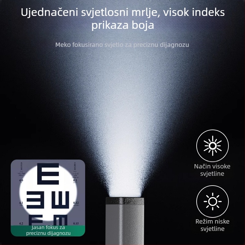 LED olovka svjetiljka s USB-C punjenjem, radno svjetlo za vanjsku upotrebu, 3W, 120lm, 400mAh, ABS kućište