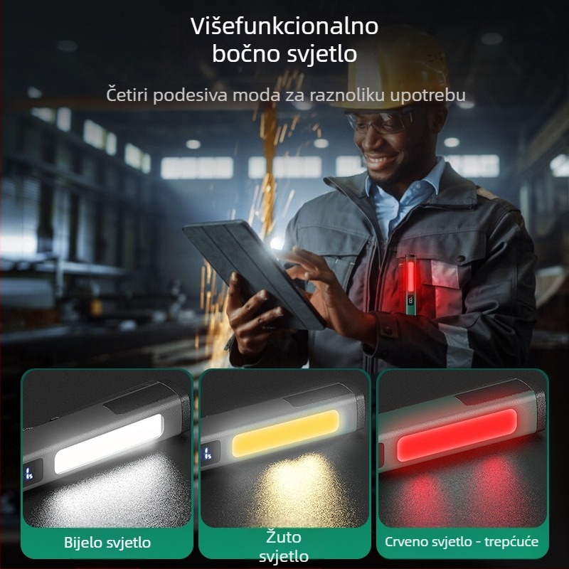 LED olovka svjetiljka s USB-C punjenjem, radno svjetlo za vanjsku upotrebu, 3W, 120lm, 400mAh, ABS kućište