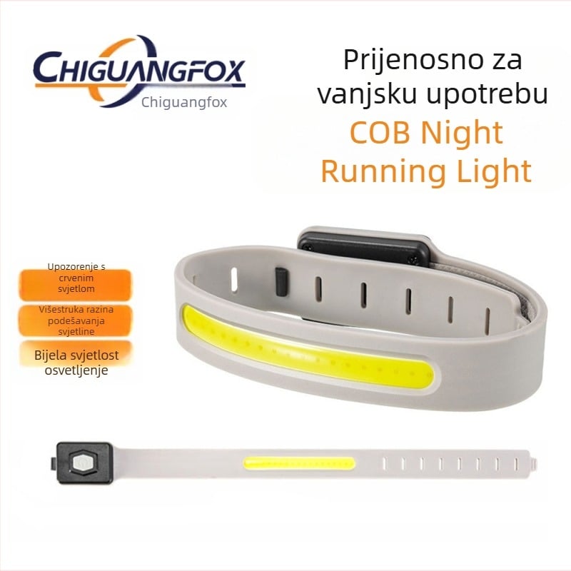 Vanjska mini COB lampica za rame, Type-C punjenje, tri razine svjetline, otporna na znoj za noćno trčanje