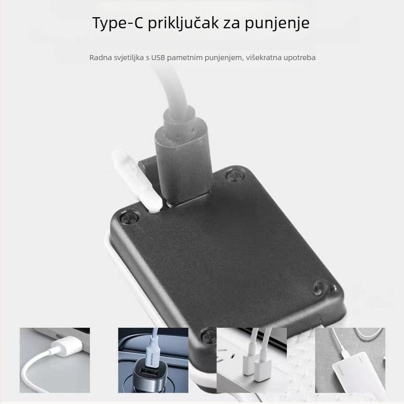 Vanjska mini COB lampica za rame, Type-C punjenje, tri razine svjetline, otporna na znoj za noćno trčanje