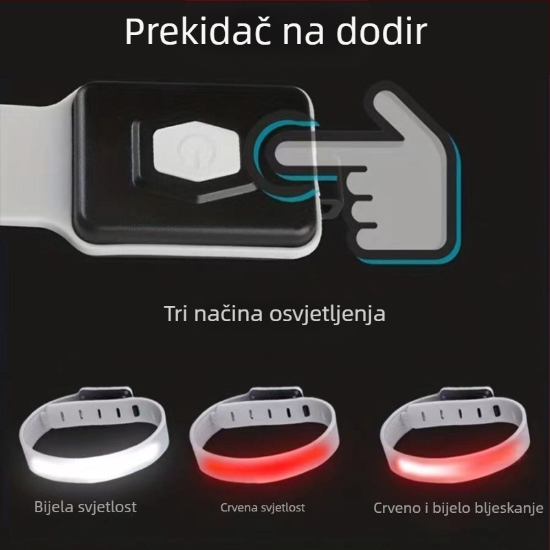 Vanjska mini COB lampica za rame, Type-C punjenje, tri razine svjetline, otporna na znoj za noćno trčanje