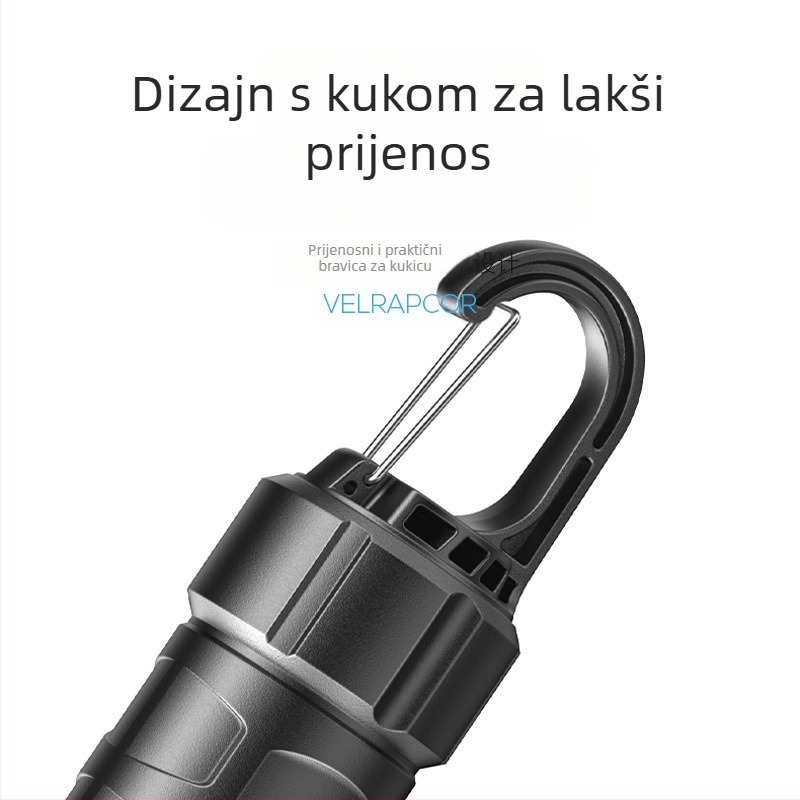 Višefunkcijska vanjska LED svjetiljka s kukom, ručno napajanje, COB bočno svjetlo i digitalni prikaz snage