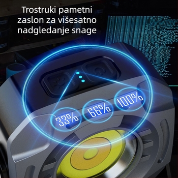 LED ručna kamping svjetiljka za fotografiranje, 8W, 3.7V, USB punjiva, prekidač na pritisak