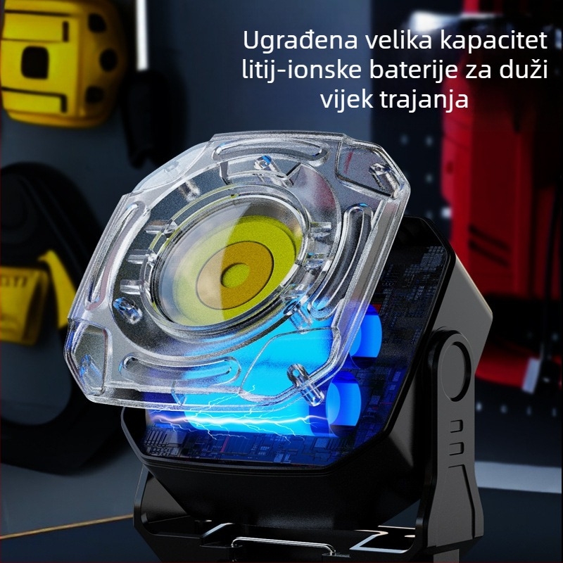 LED ručna kamping svjetiljka za fotografiranje, 8W, 3.7V, USB punjiva, prekidač na pritisak