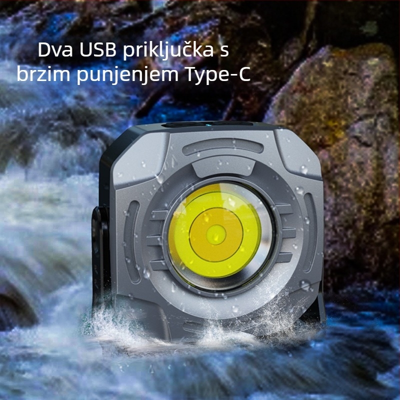 LED ručna kamping svjetiljka za fotografiranje, 8W, 3.7V, USB punjiva, prekidač na pritisak