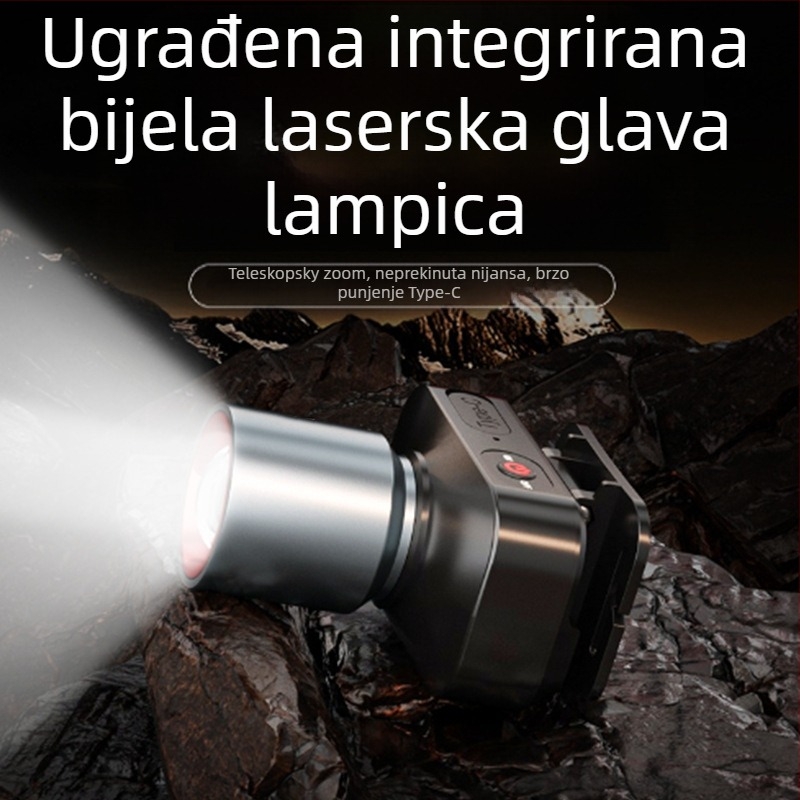 LED čelna svjetiljka, 10W, USB punjiva, 800mAh, za vanjsku upotrebu