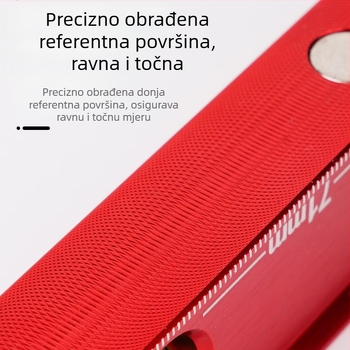 Nivela s jakim magnetom, odljevno kućište, 4 mjehurića, za ugradnju cijevi
