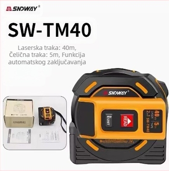 Laserski mjerač udaljenosti SW-TM60, serija SW-TM60, domet 40–60 m, točnost ±2, napajanje 1.5V AA×2