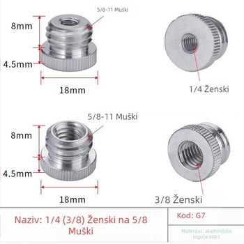 Laser razina s adapterom za stativ: 1/4 okretaja, 5/8 vijak, 3/8 spoj, infracrveni laser