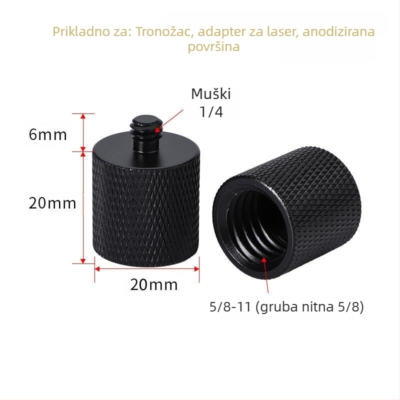 Laser razina s adapterom za stativ: 1/4 okretaja, 5/8 vijak, 3/8 spoj, infracrveni laser