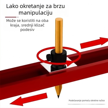 Višestruki konturni mjerač od aluminijske legure – alat za obradu drveta, izvlačenje oblika i označivač