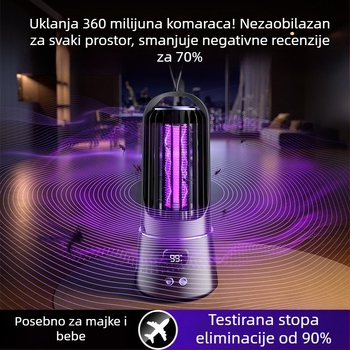 Električni ubojica komaraca za kućnu upotrebu, tih rad, pokrivenost do 10 m², ručni električni šok, bez ugrađene baterije