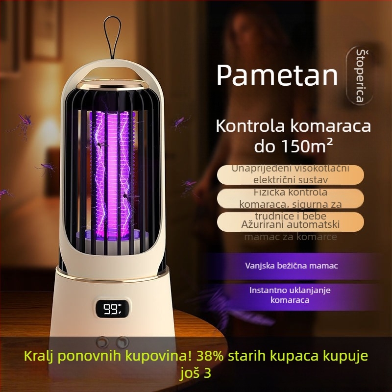 Električni ubojica komaraca za kućnu upotrebu, tih rad, pokrivenost do 10 m², ručni električni šok, bez ugrađene baterije