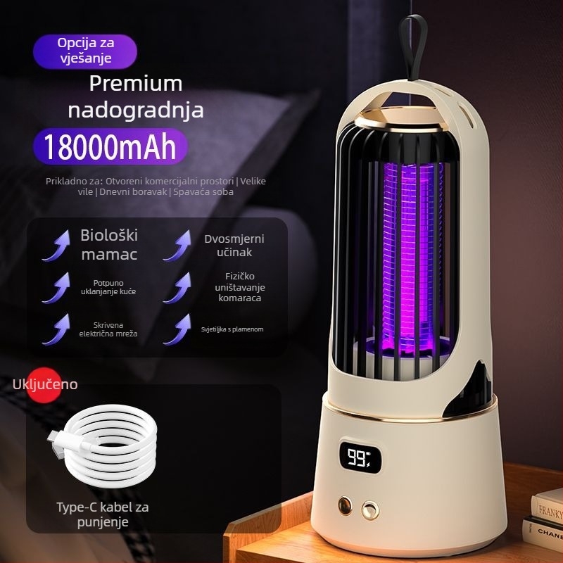 Električni ubojica komaraca za kućnu upotrebu, tih rad, pokrivenost do 10 m², ručni električni šok, bez ugrađene baterije