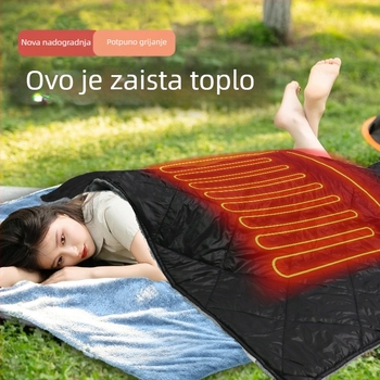 FEBORY 12V električna deka za vozilo, sintetička vlakna, model TT-100x75-1x, jedinstveno upravljanje, 72W