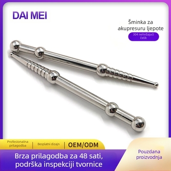 Daimei masazna štapić od nehrđajućeg čelika za meridijane i akupunkturne točke, 140×12 mm, 58 g