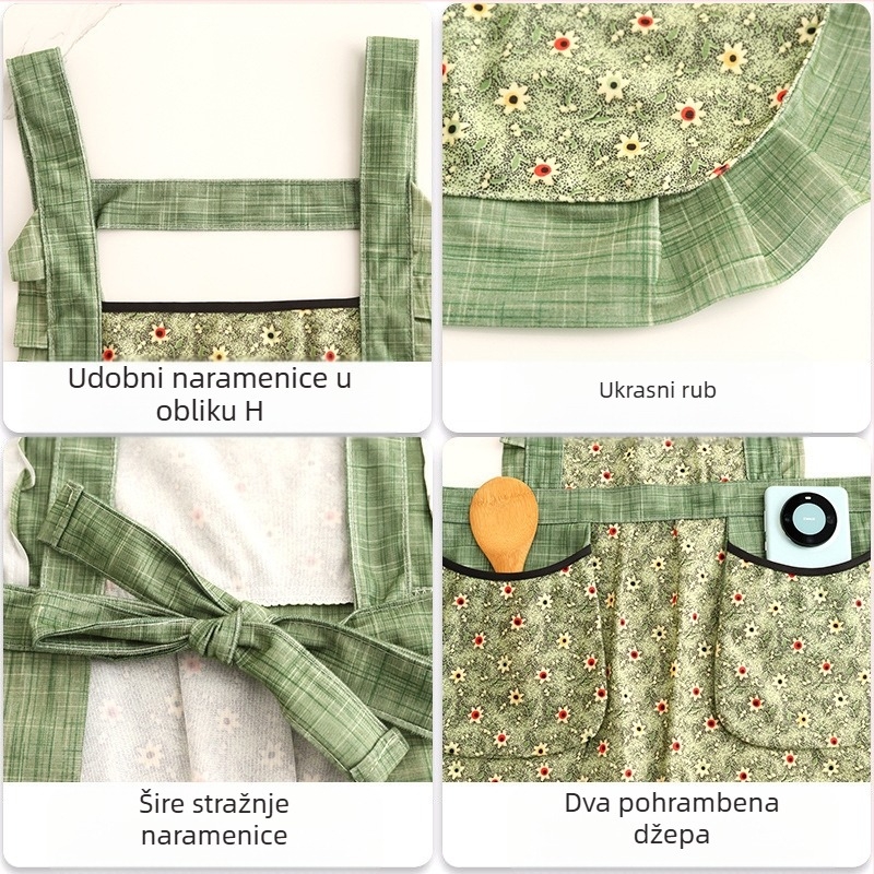 HAOJIN Platnena Pregača Bez Rukava – Otporna na Mrlje za Kuhinju, Moderne Prozračna Radna Odjeća