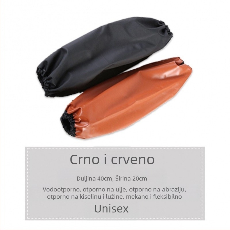 Pregača s rukavima, kožna, vodootporna, otporna na ulja, Oxford tkanina, debeli dizajn