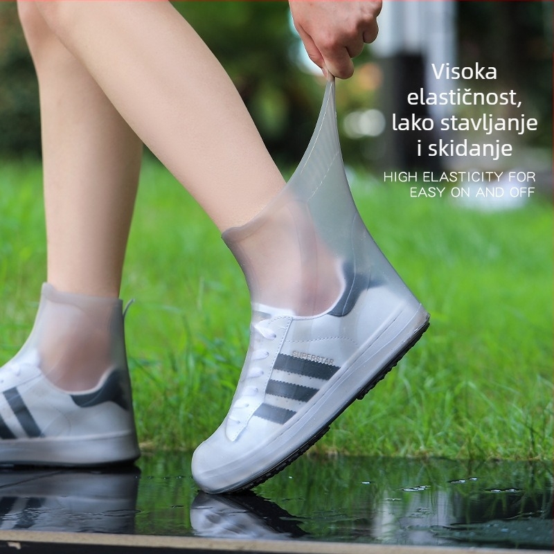 Meijia Rainproof vodootporni navlaci za čizme za kišu — debeli, protuklizni, otporni na habanje, za vanjsku upotrebu, s raznim visinama (duge, visoke, srednje, niske)