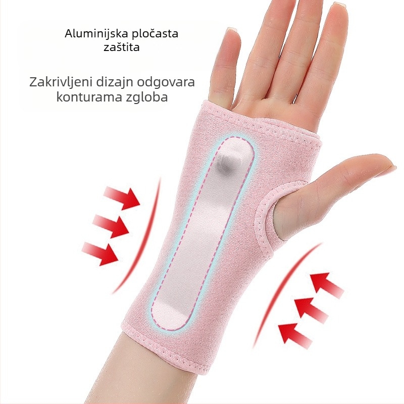 Zaštita zapešća s aluminijskom pločom, podrška zapešću i zaštita dlana, podesiva