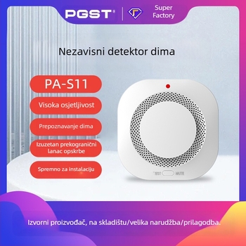 S11D bežični detektor dima, 360° detekcija, domet 6 m, 3C certifikat, za kućnu upotrebu, zvučni i svjetlosni alarm