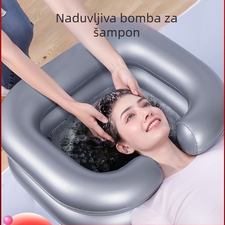 EQ PVC sklopivi i napuhujući bazen za pranje kose za odrasle
