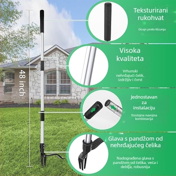 Isunpro Stojeći Weeder — Ručni Vertikalni Weeder, Uklanjanje korijena, Odvojivi Vrtni Weeder