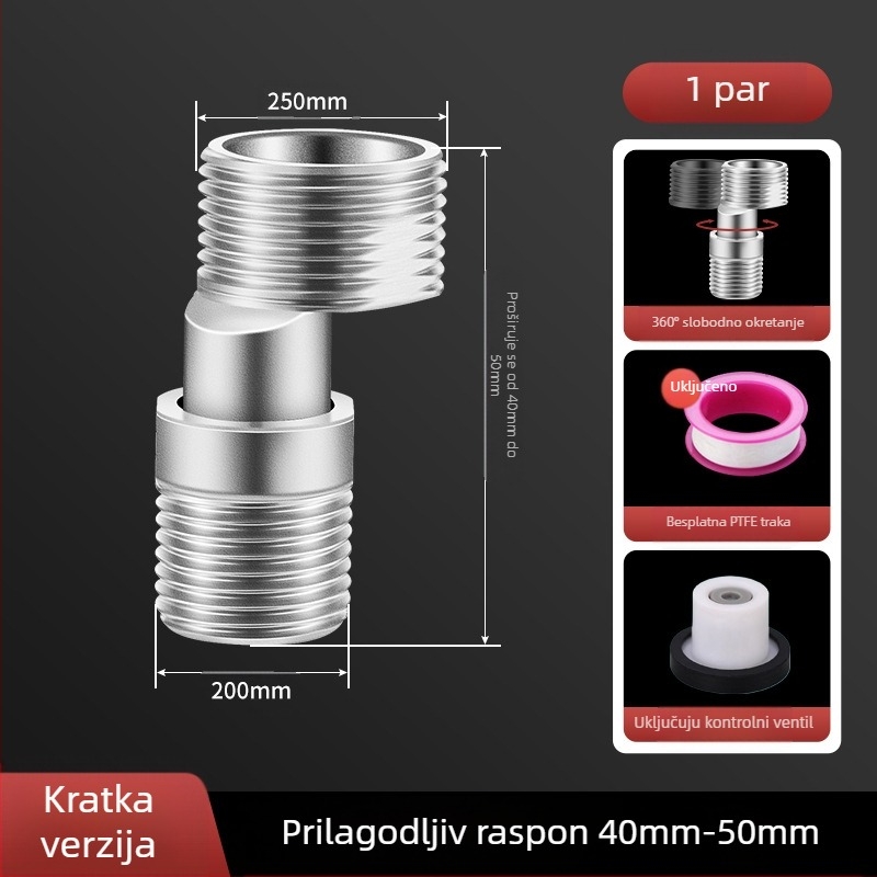 Univerzalna zakrivljena tuš glava od nehrđajućeg čelika 304, moderni jednostavan stil, marka Win the domineering