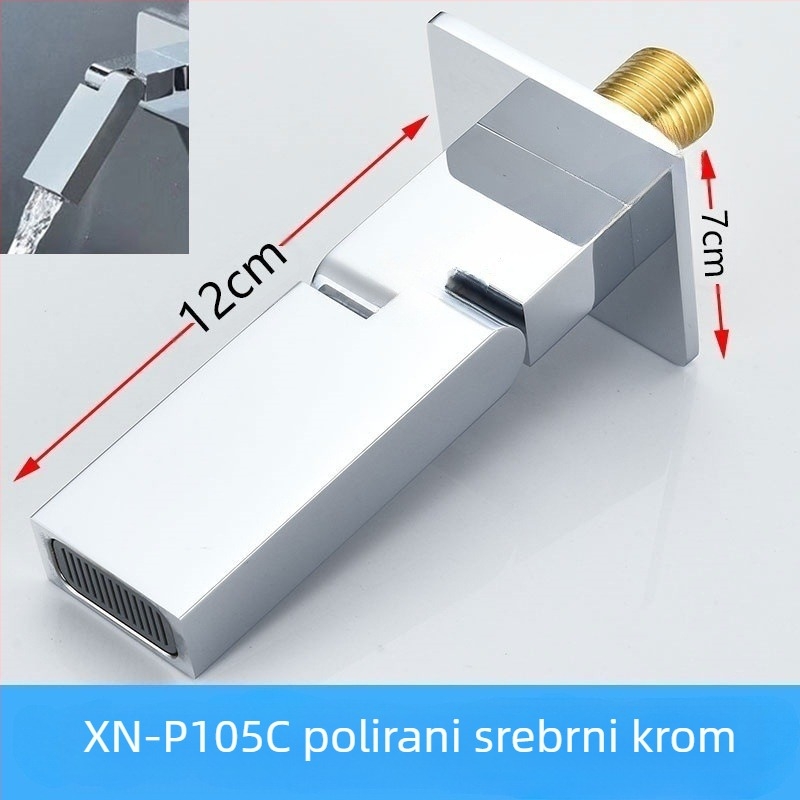 Skriti bakreni izljev za tuš i umivaonik s navojem, spojem, 6 MPa, 1–80°C, moderni stil