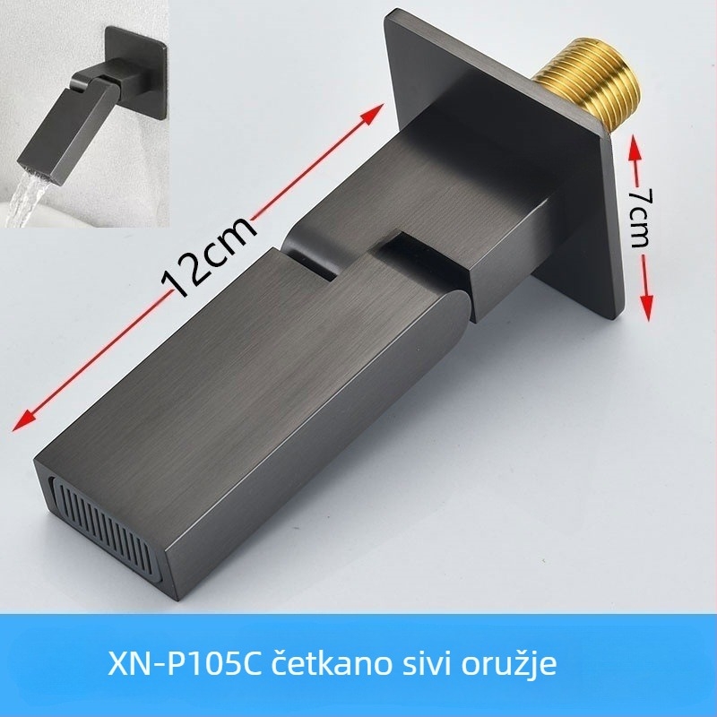 Skriti bakreni izljev za tuš i umivaonik s navojem, spojem, 6 MPa, 1–80°C, moderni stil