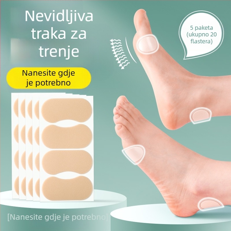Jastučići za petu cipela – otporni na habanje, nevidljivi protuklizni flasteri; pogodni za tenisice, čizme, sandale, svakodnevne i radne cipele; ljeto, zima, proljeće i jesen