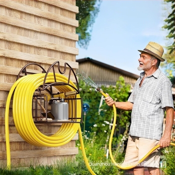 Željezni držač za vrtne crijevo s košem za pohranu – teški držač, stolno skladištenje (Iron, Desktop storage, Hansen, 2023)