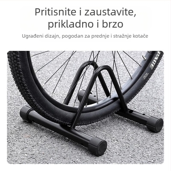 TOSUOD Vertikalni stalak za parkiranje bicikala, za cestovne i planinske bicikle, ojačan dizajn, unutarnje skladištenje, visoko ugljična čelična konstrukcija