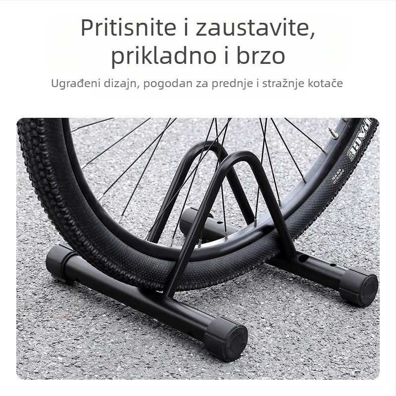 TOSUOD Vertikalni stalak za parkiranje bicikala, za cestovne i planinske bicikle, ojačan dizajn, unutarnje skladištenje, visoko ugljična čelična konstrukcija