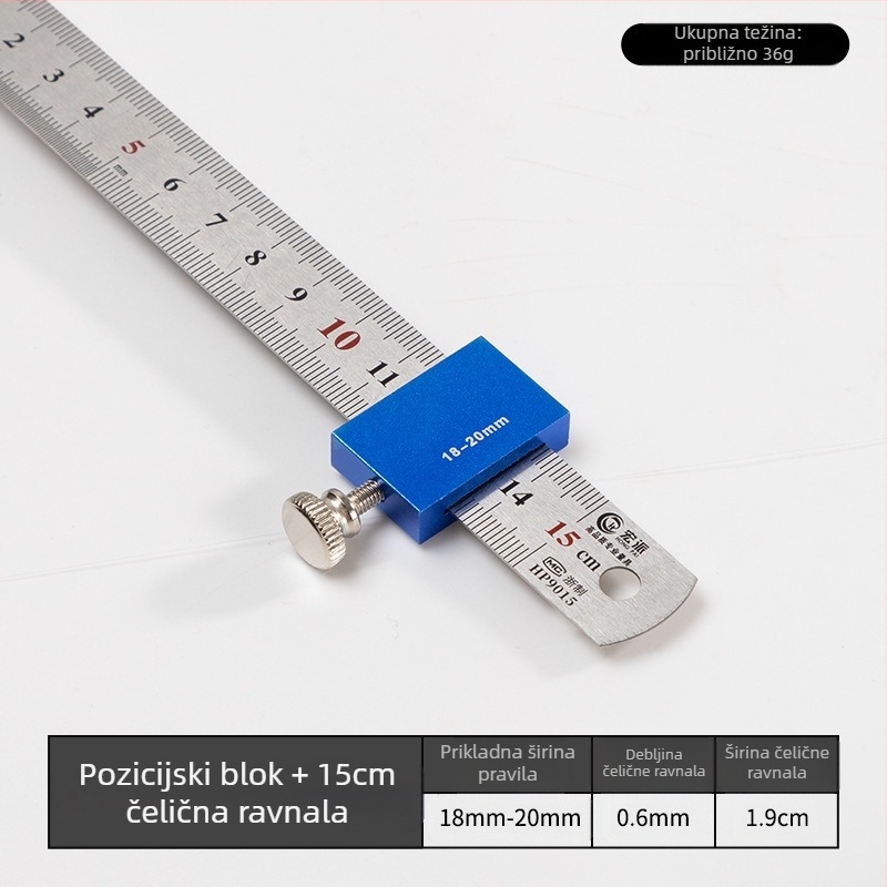 Hongpai čelično ravnalo – blok za pozicioniranje s kliznim vodičem za drvetarsku obradu