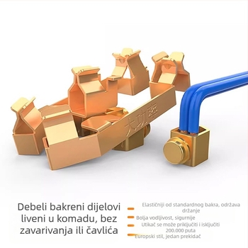 Zidna utičnica sa prekidačem, europski standard, 10A, 100–250V, mesing tijelo, CE