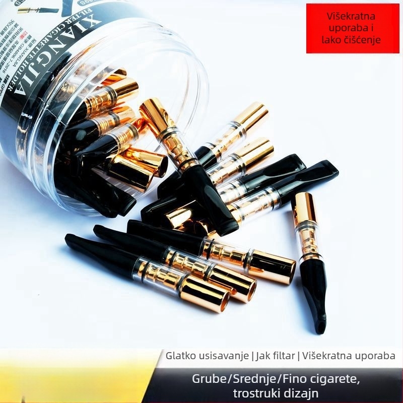 Xiangjia 169S Plastični držač za cigarete – tri načina uporabe (grubo, srednje i fino) za punjenje i čišćenje, višekratna upotreba, marka Xiangjia, šifra proizvoda 169S, kutija 100×200