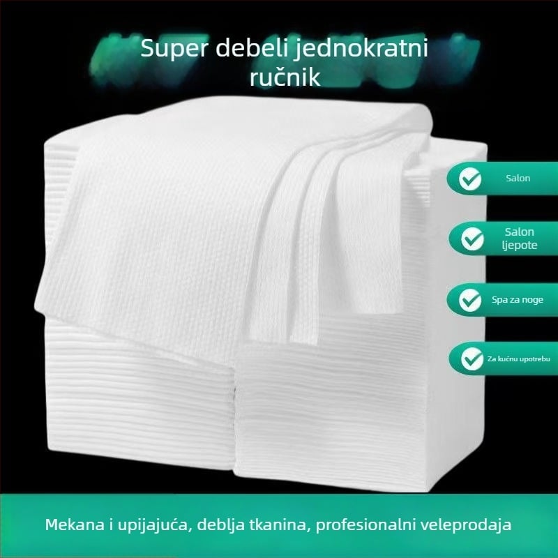 Netkani ručnici za salon ljepote s logom, 70 g, plosno tkanje, apsorpcija 0-5 s