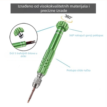 IFIXPRO 8-u-1 čelični set odvijača za kućnu njegu, 8 komada, Standardna formula