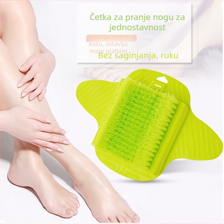 Četka za čišćenje stopala za tuširanje, exfolirajuća s mekanim dlačicama, masaža stopala, može se objesiti usisnom čašom, materijal TPR